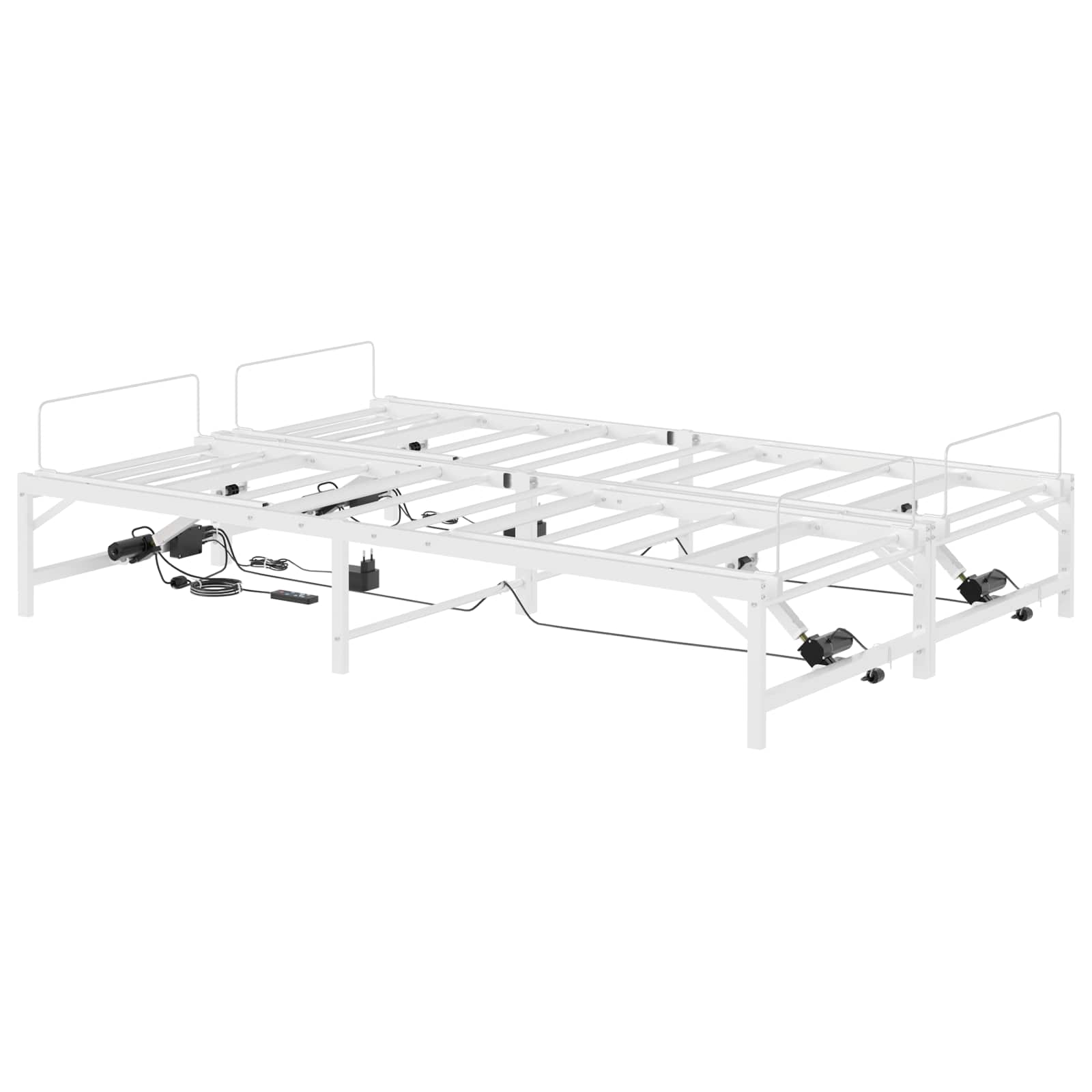 Sähkösäätöinen sänky runko valkoinen 5FT King Size Teräs - Image 5