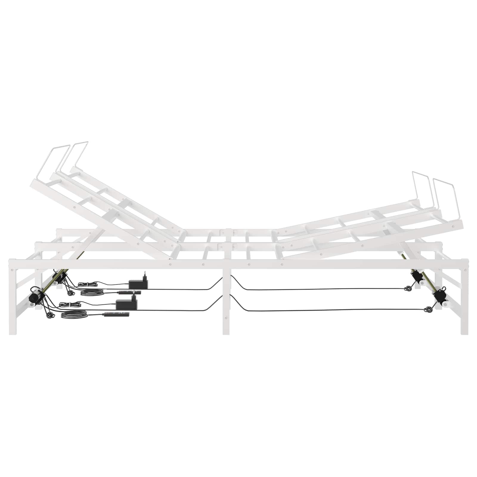 Sähkösäätöinen sänky runko valkoinen 5FT King Size Teräs - Image 7