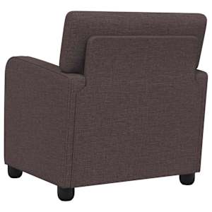 křeslo Tmavě hnědá Textil - obrázek 5
