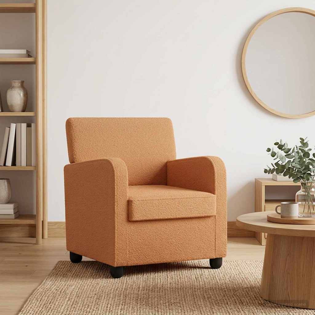 vidaXL Sessel Beige Lammfell-Imitat