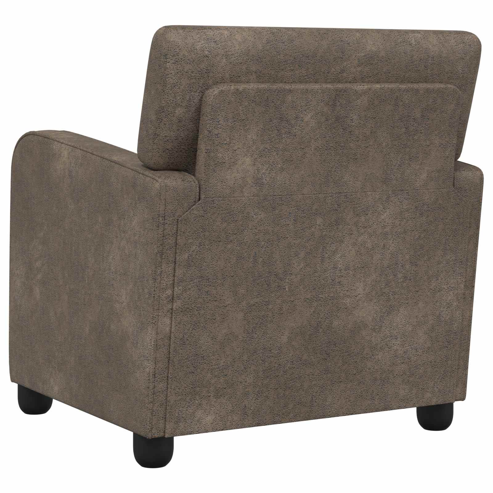 Fauteuil Donkergrijs Nep Suede Leer - Afbeelding 5