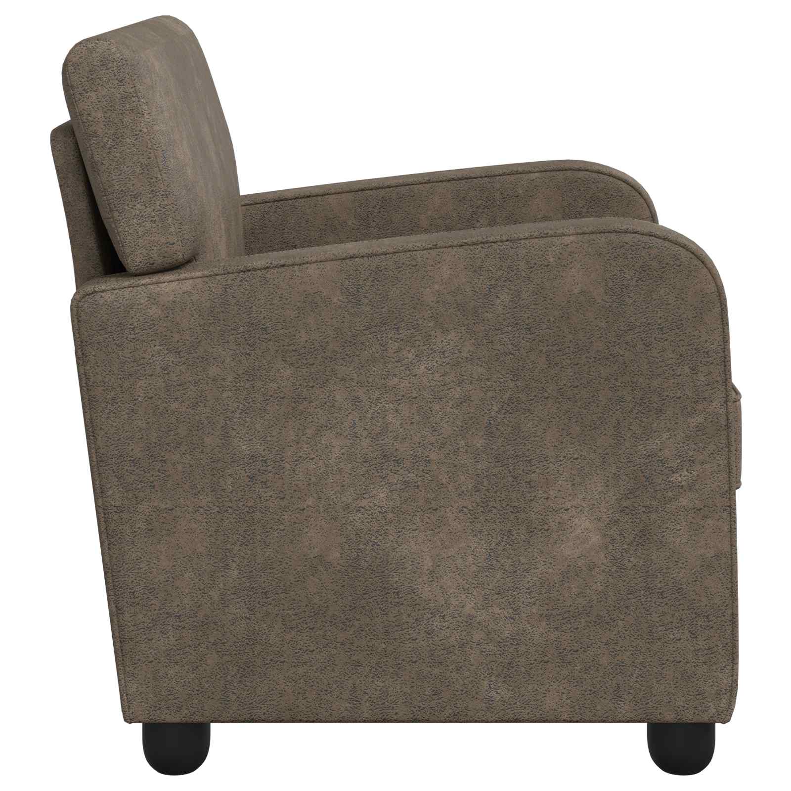 Fauteuil Donkergrijs Nep Suede Leer - Afbeelding 4