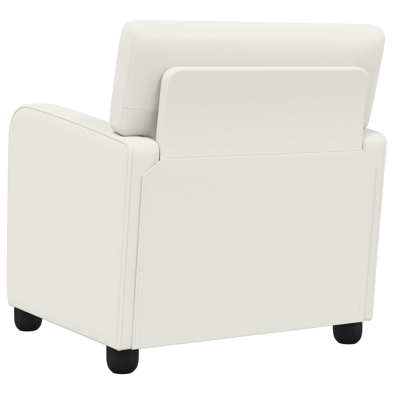 Fauteuil Wit Kunstleer - Afbeelding 5
