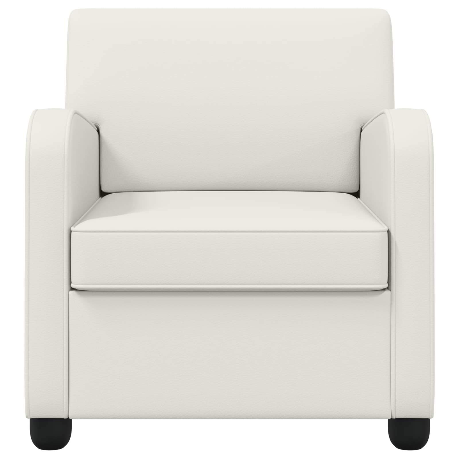 Fauteuil Wit Kunstleer - Afbeelding 3