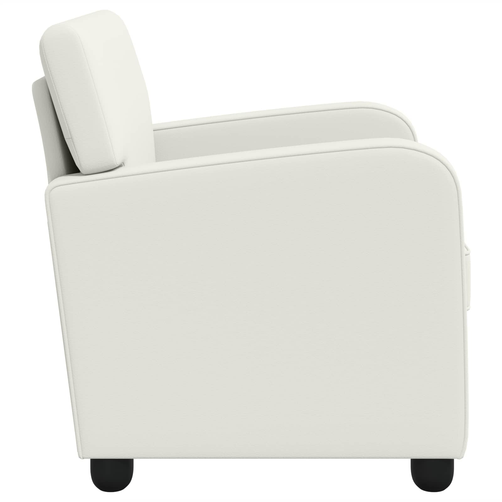 Fauteuil Wit Kunstleer - Afbeelding 4