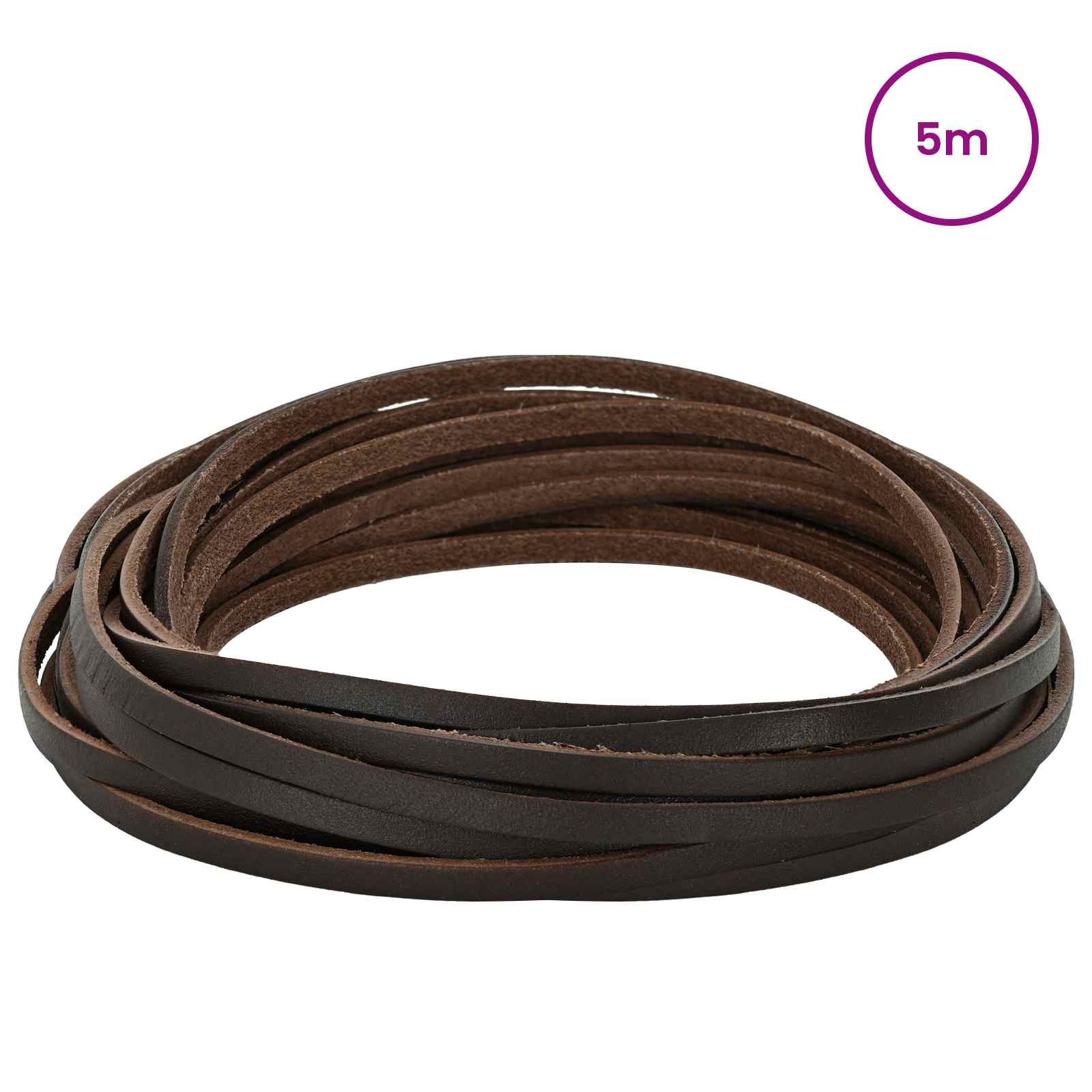 Usnjeni trak Temno rjava 500 x 0,4 cm Usnje - slika 2