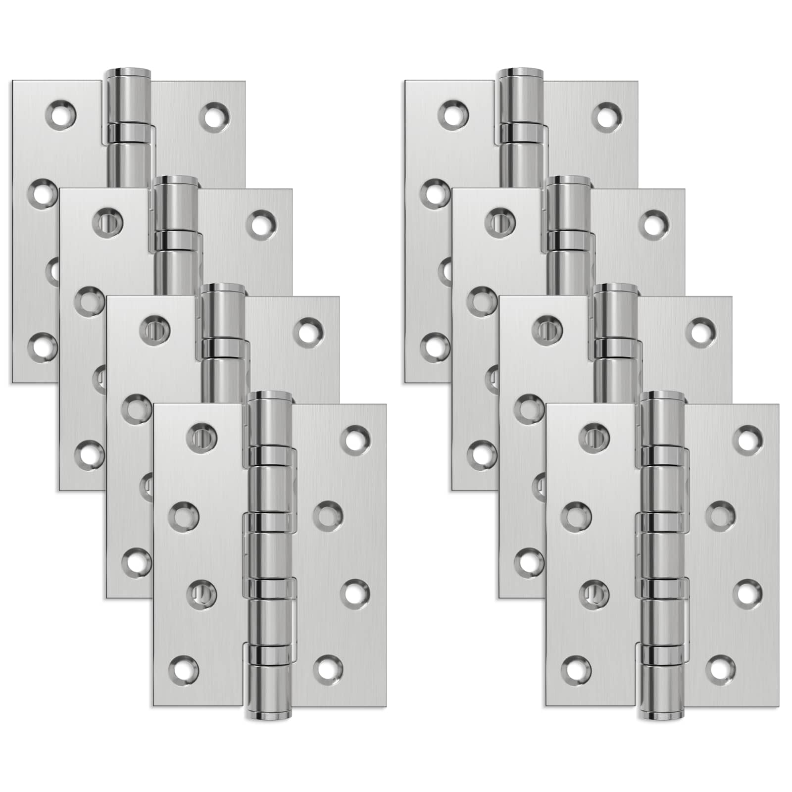 Tečaj 8 kos 100 x 78 x 13 mm Srebrna Jeklo