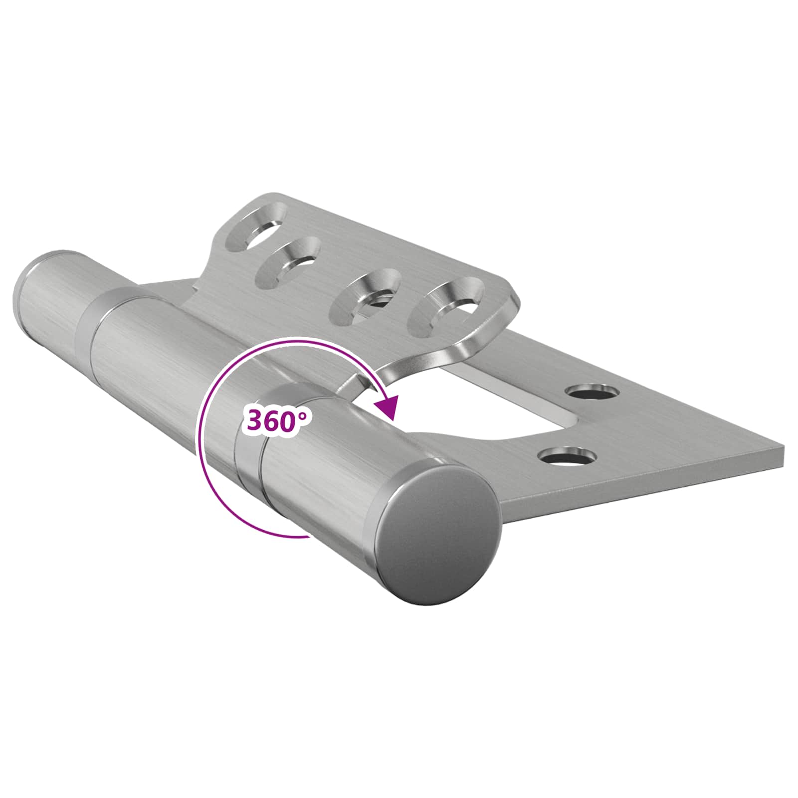Tečaj 4 kos 100 x 75 x 13 mm Srebrna Jeklo
