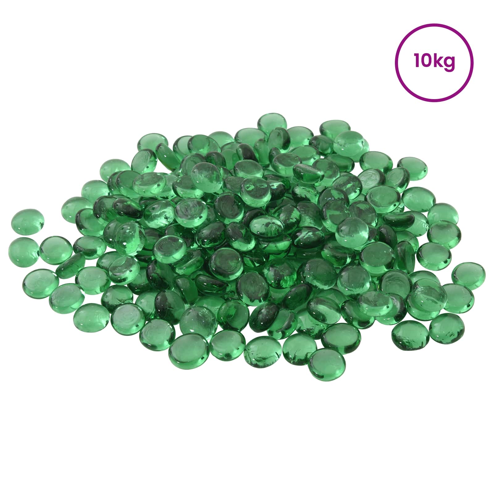 Glasnugget 17-19 mm Groen Glas image 2