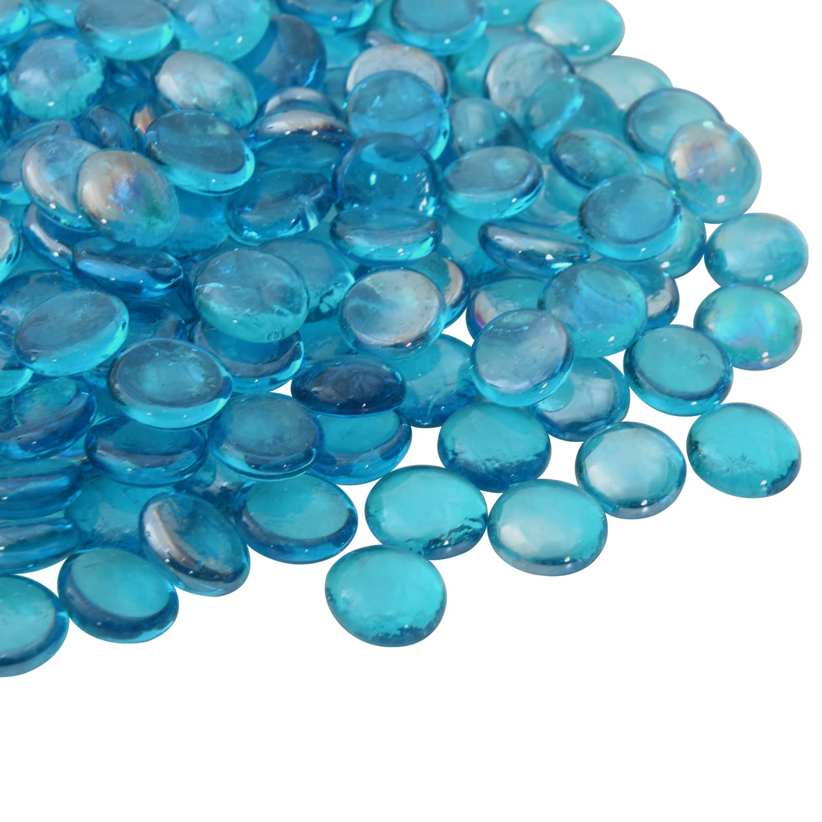 Glasnugget 17-19 mm Aqua blauw Glas image 3