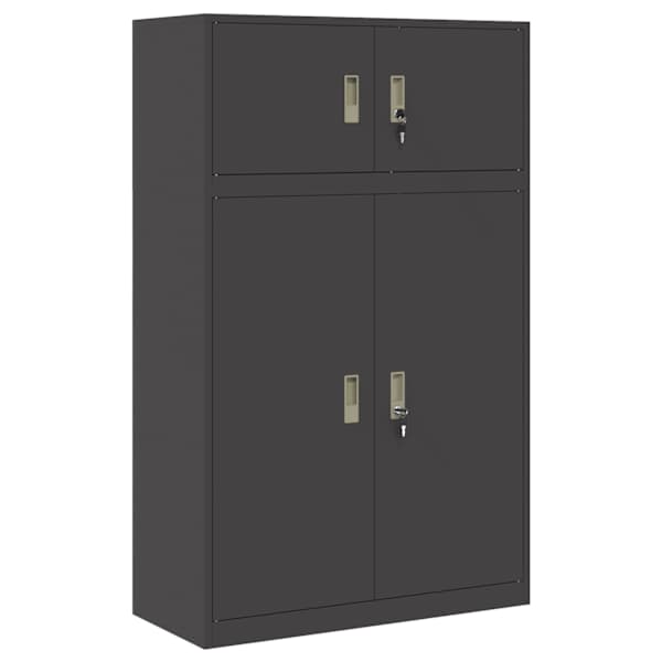 vidaXL Hoiukapp 2 tk Must 90 x 40 x 145 cm Teras Lukustatav