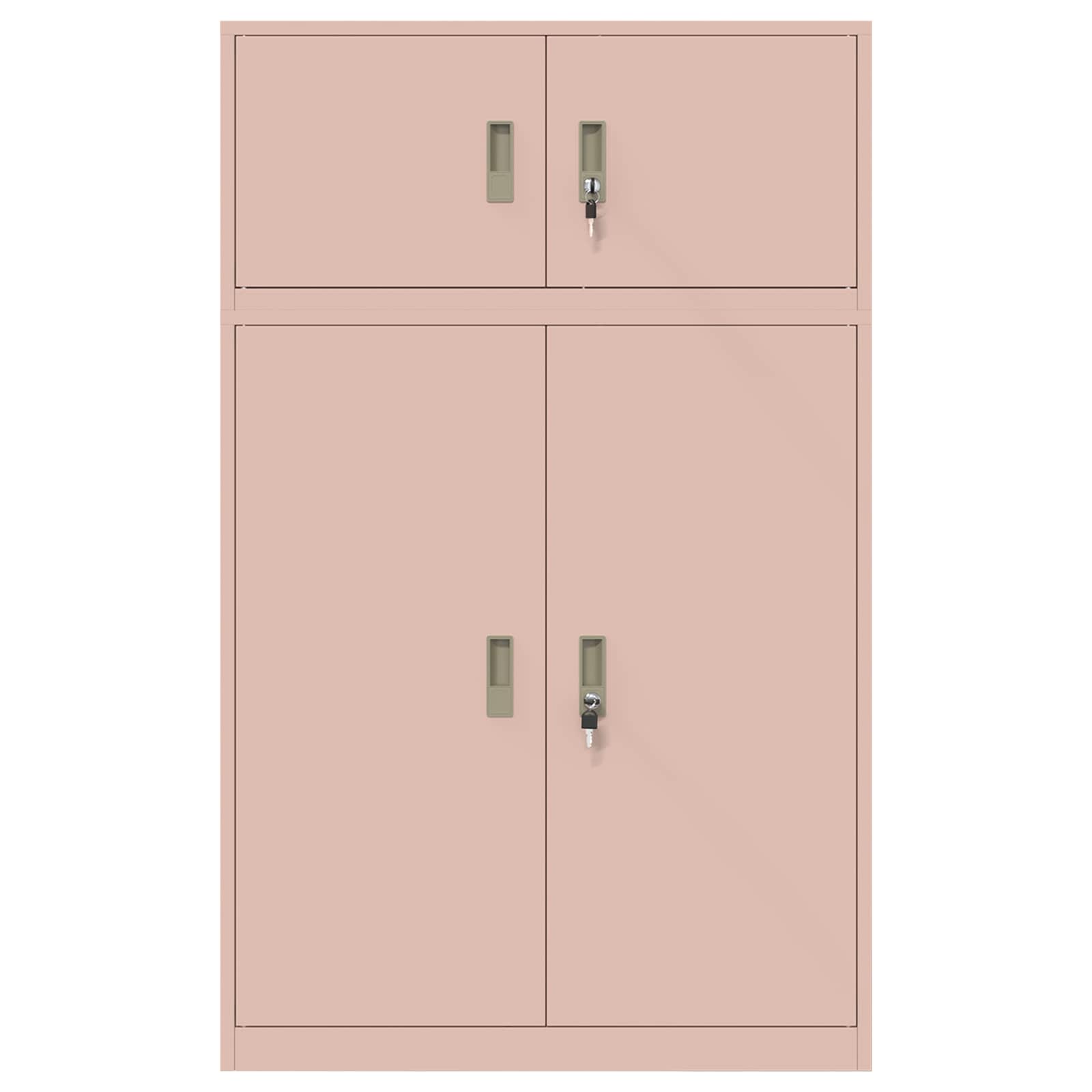 Säilytyskaappi 2 kpl Pinkki 90 x 40 x 145 cm Teräs Lukittava - Image 8