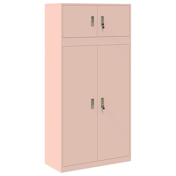 vidaXL Hoiukapp 2 tk Roosa 90 x 40 x 180 cm Teras Lukustatav