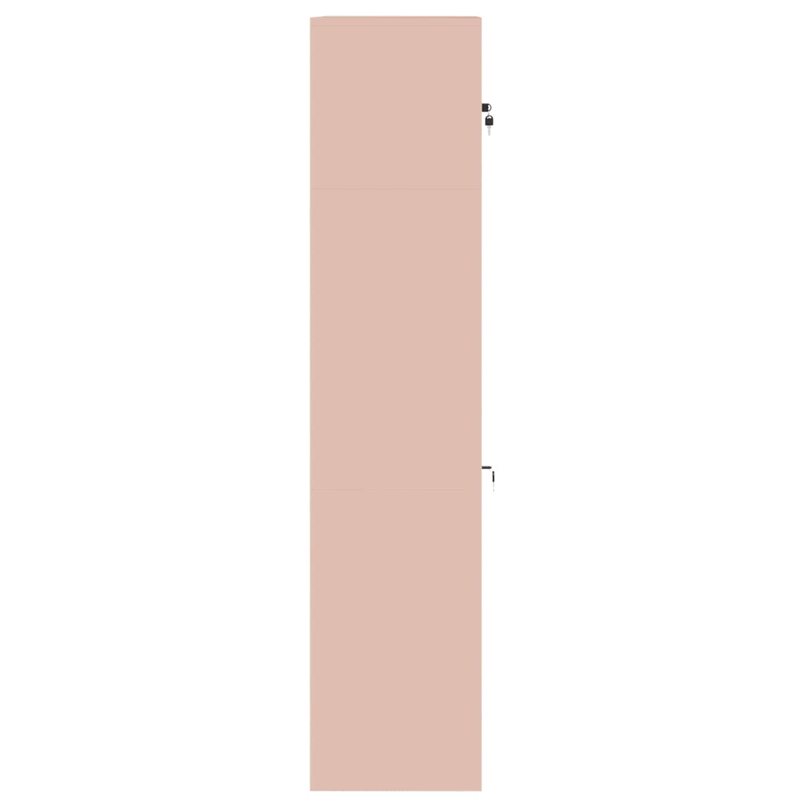Säilytyskaappi 2 kpl Pinkki 90 x 40 x 180 cm Teräs Lukittava - Image 9