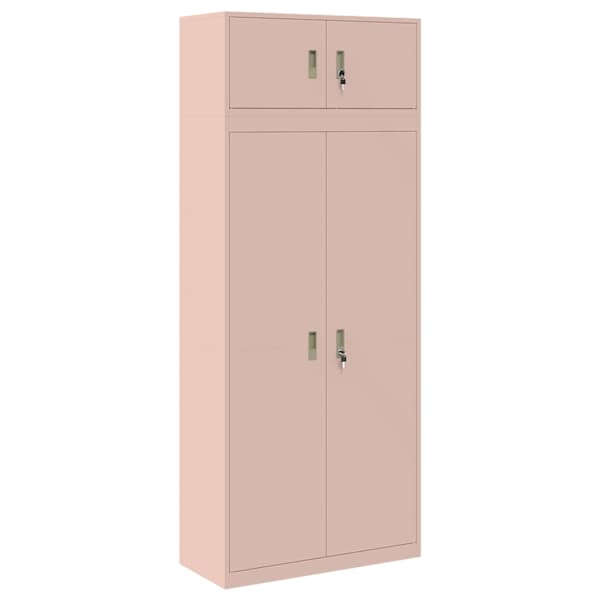 vidaXL Hoiukapp 2 tk Roosa 90 x 40 x 220 cm Teras Lukustatav