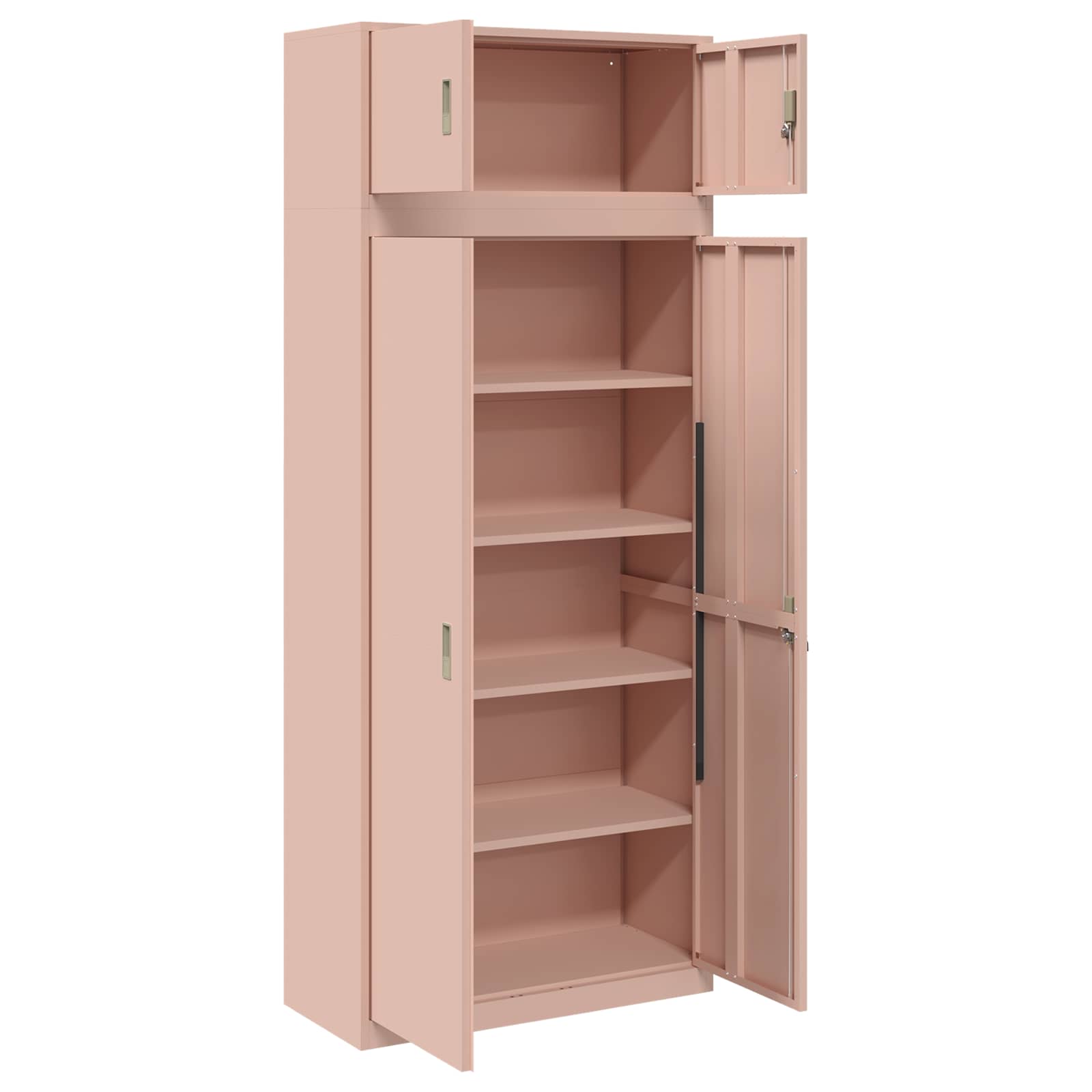 Säilytyskaappi 2 kpl Pinkki 90 x 40 x 220 cm Teräs Lukittava - Image 7