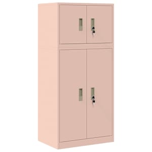vidaXL Hoiukapp 2 tk Roosa 60 x 40 x 130 cm Teras Lukustatav