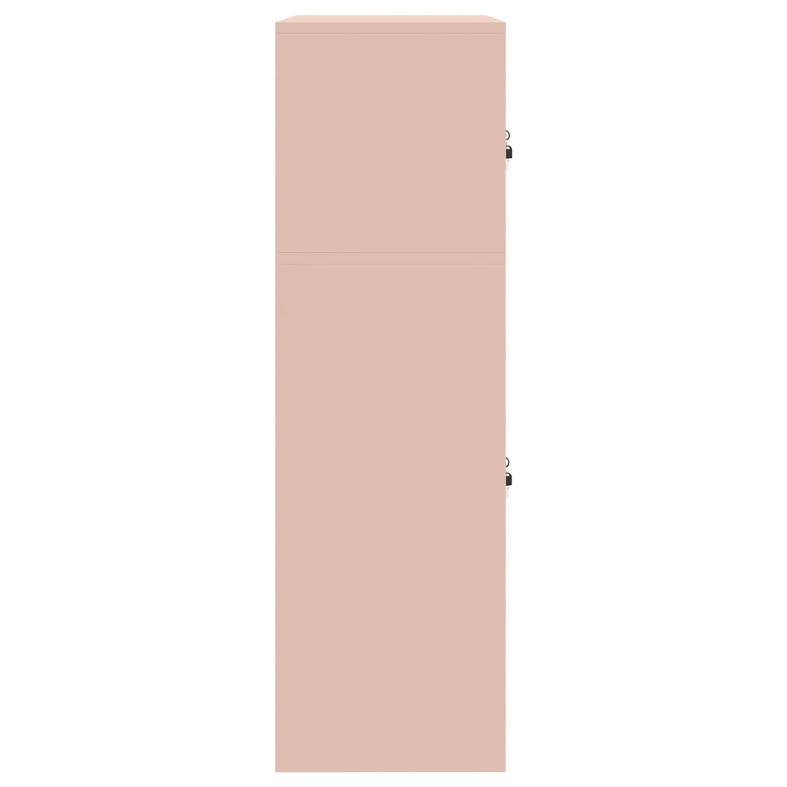 Säilytyskaappi 2 kpl Pinkki 60 x 40 x 130 cm Teräs Lukittava - Image 9