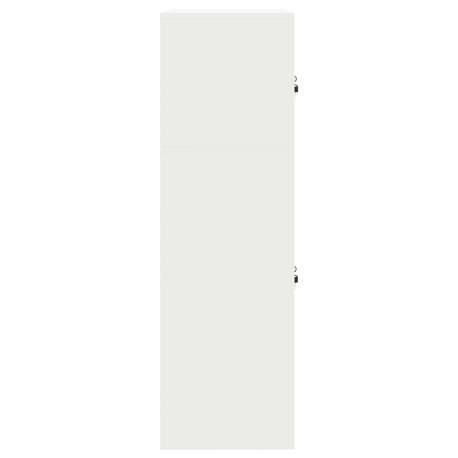 vidaXL Aufbewahrungsschrank 2 stk. Weiß 60 x 40 x 130 cm Stahl – Bild 9