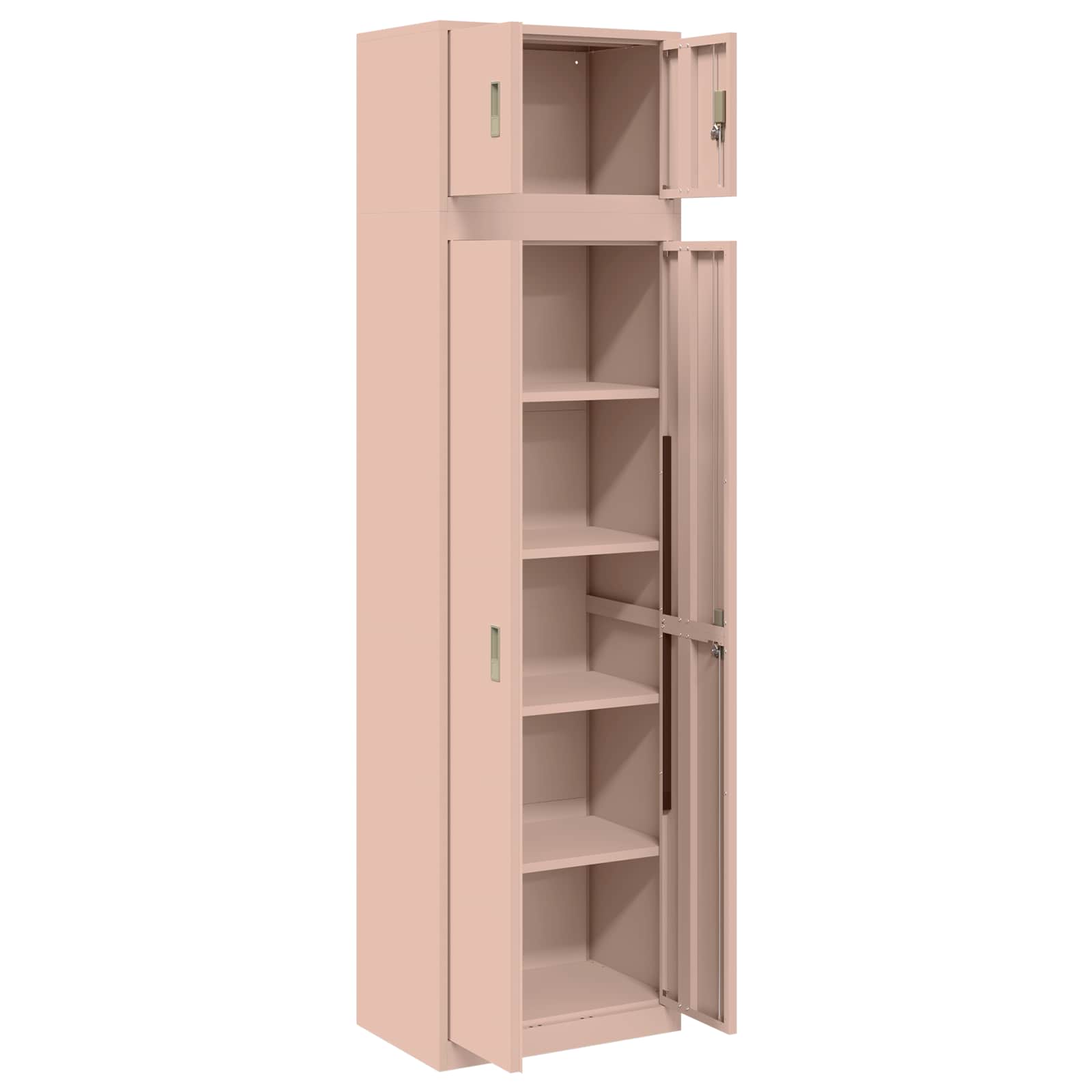 Säilytyskaappi 2 kpl Pinkki 60 x 40 x 220 cm Teräs Lukittava - Image 5