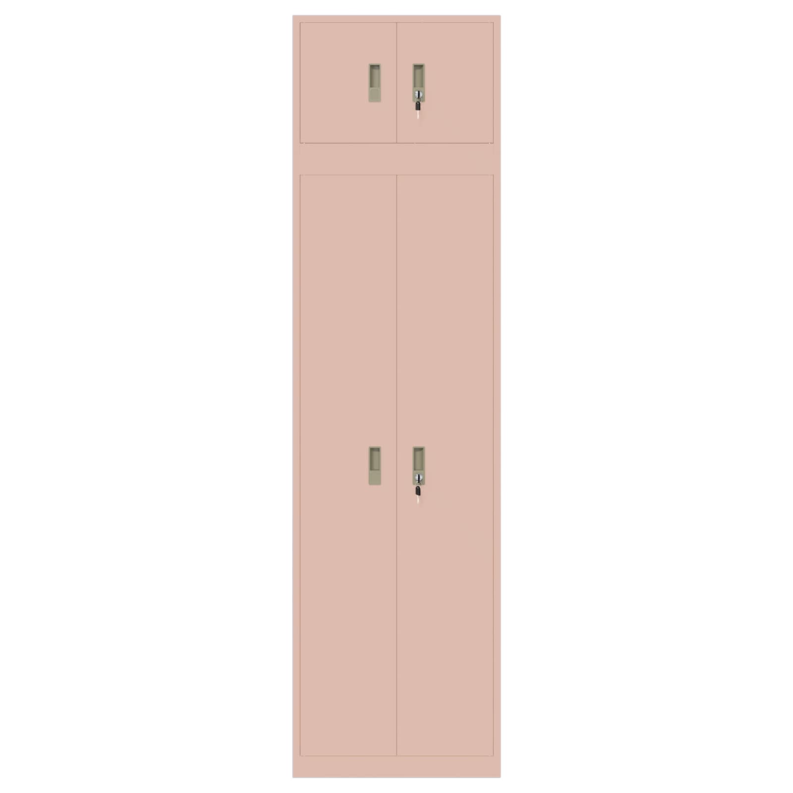 Säilytyskaappi 2 kpl Pinkki 60 x 40 x 220 cm Teräs Lukittava - Image 8