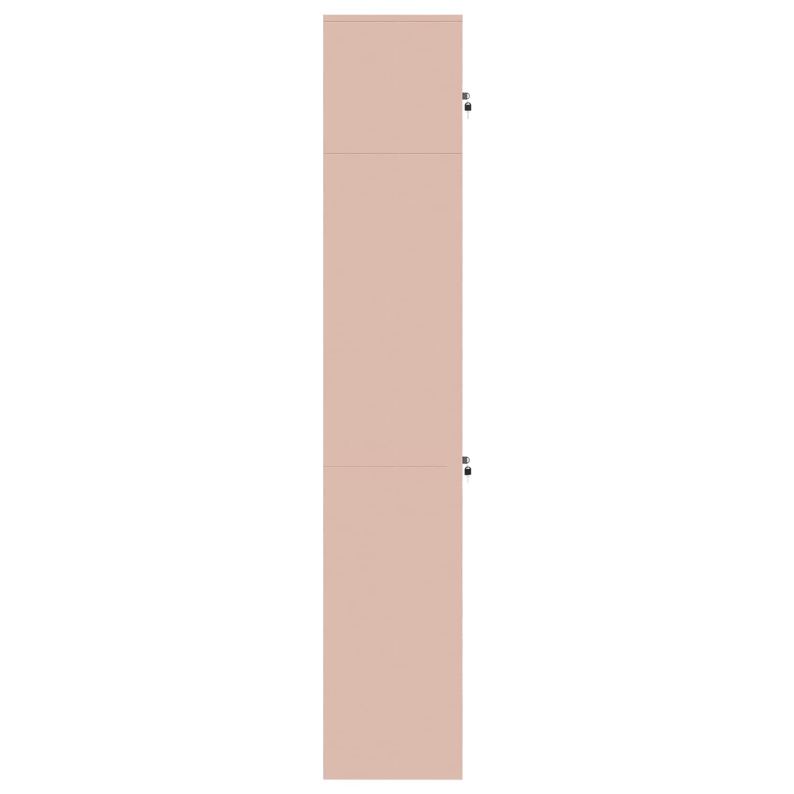 Säilytyskaappi 2 kpl Pinkki 60 x 40 x 220 cm Teräs Lukittava - Image 9