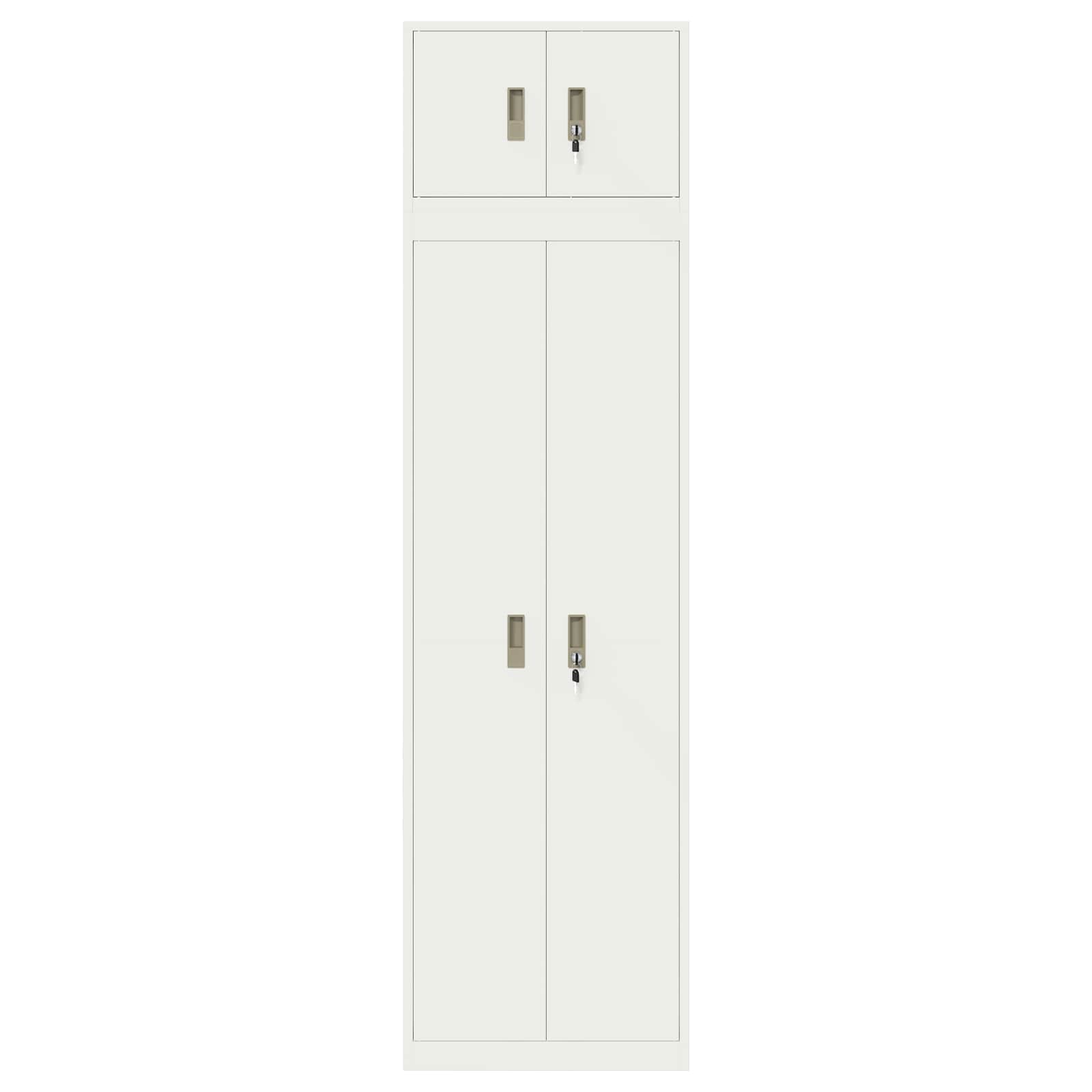 Opbergkast 2 st Wit 60 x 40 x 220 cm Staal Vergrendelbaar | luizaXL | Dé meubelwinkel voor elk interieur Opbergkast 2 st Wit 60 x 40 x 220 cm Staal Vergrendelbaar - Afbeelding 8