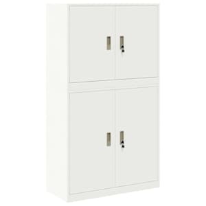 vidaXL Hoiukapp 2 tk Valge 90 x 40 x 160 cm Teras Lukustatav
