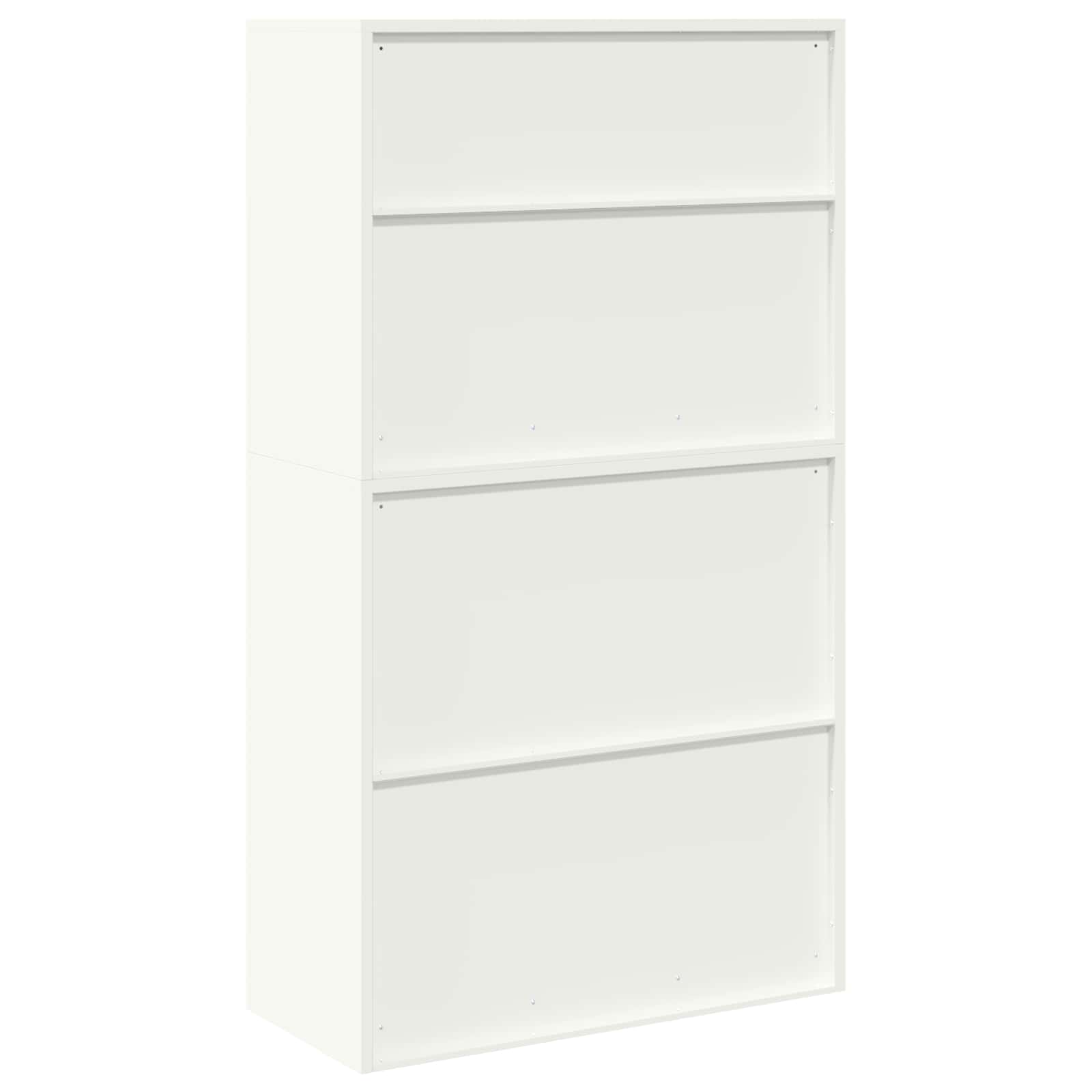 Säilytyskaappi 2 kpl valkoinen 90 x 40 x 160 cm Teräs Lukittava - Image 10