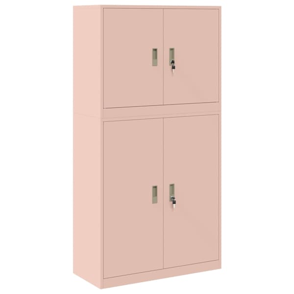 vidaXL Hoiukapp 2 tk Roosa 90 x 40 x 175 cm Teras Lukustatav