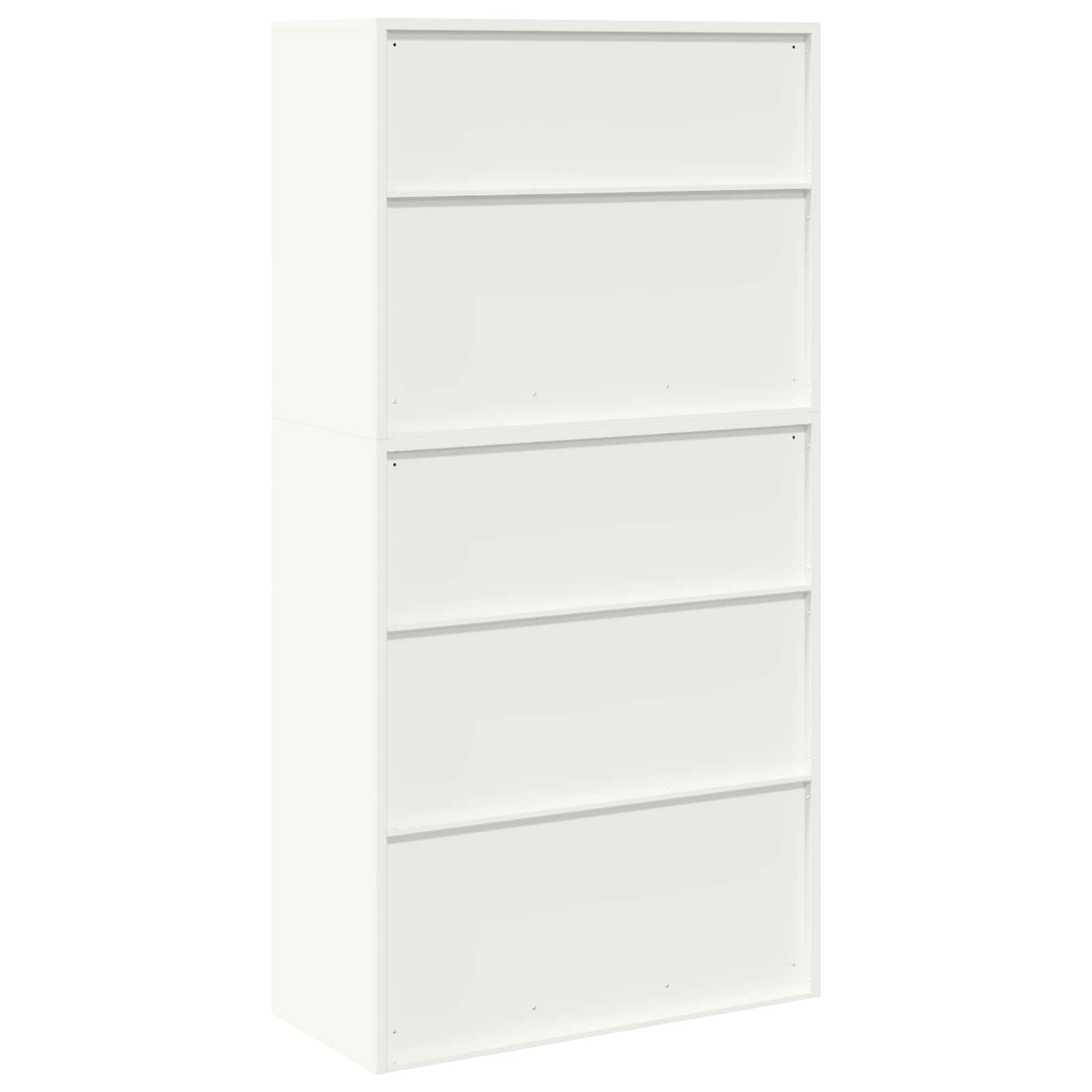 Säilytyskaappi 2 kpl valkoinen 90 x 40 x 175 cm Teräs Lukittava - Image 10