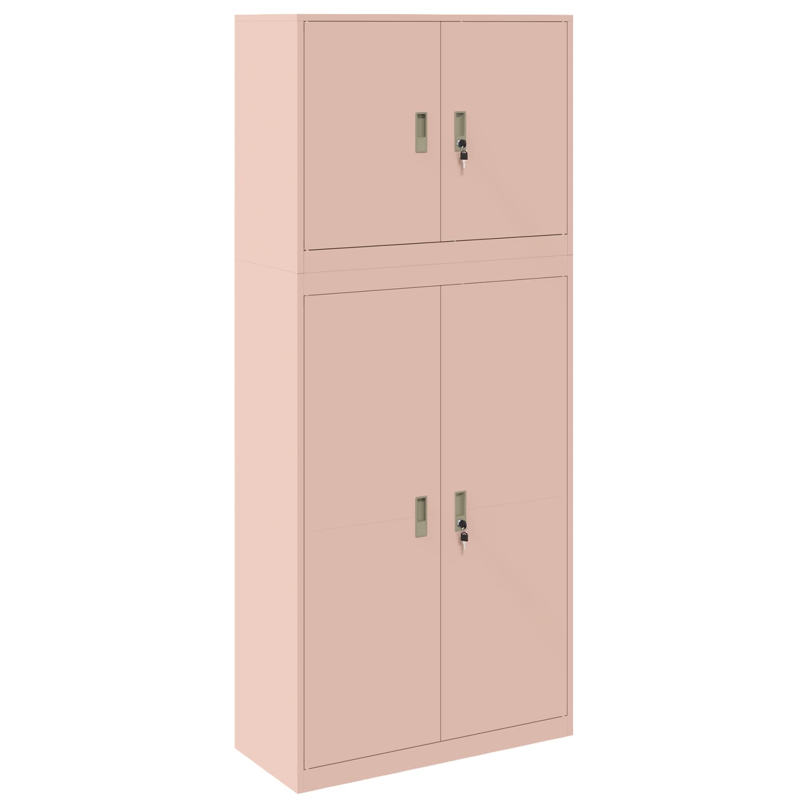 Säilytyskaappi 2 kpl Vaaleanpunainen 90 x 40 x 210 cm Teräs - Image 2
