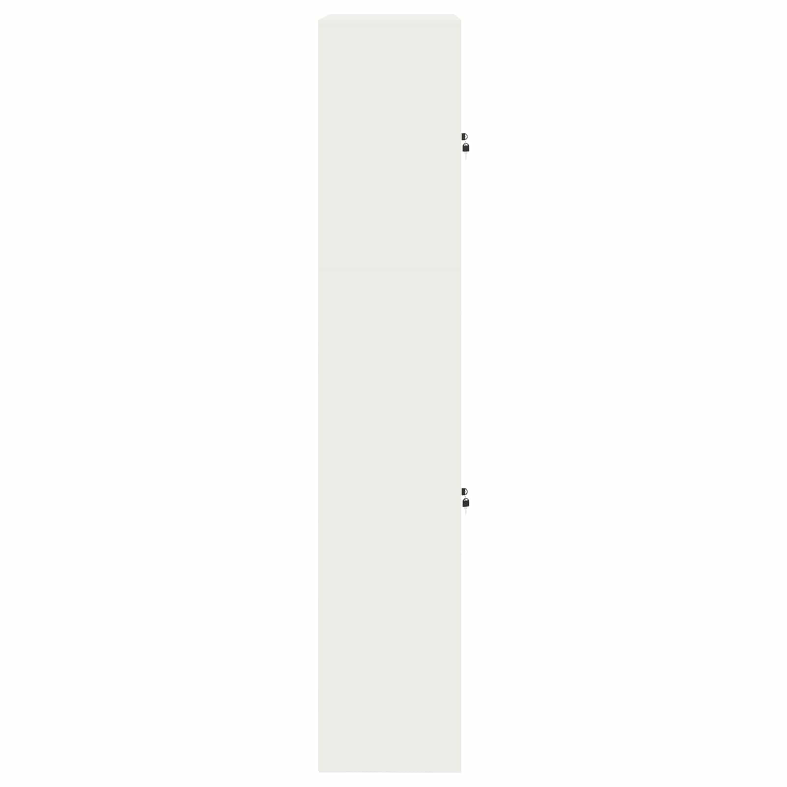 Säilytyskaappi 2 kpl valkoinen 90 x 40 x 210 cm Teräs Lukittava - Image 9