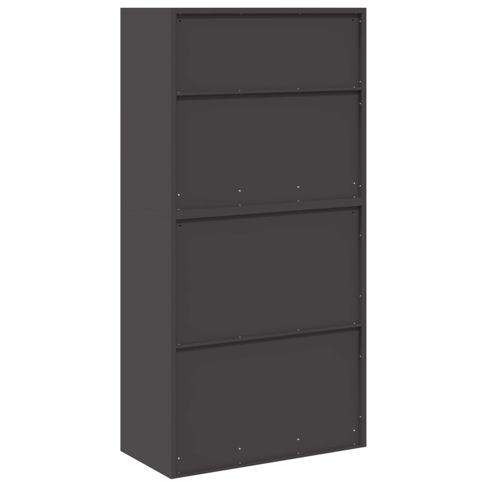 Omarica za shranjevanje 2 kos Črna 80 x 40 x 160 cm Jeklo