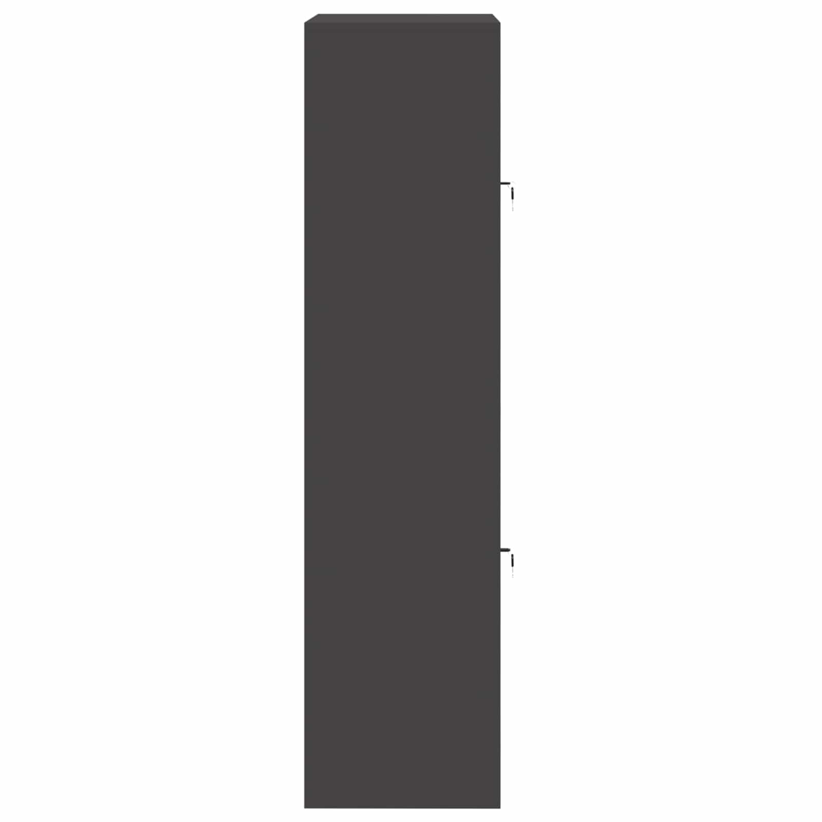 Omarica za shranjevanje 2 kos Črna 80 x 40 x 160 cm Jeklo