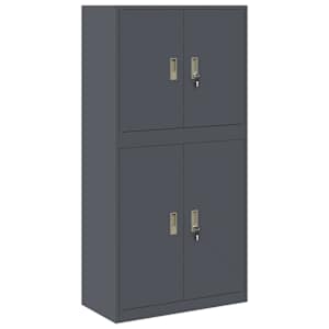 vidaXL Hoiukapp 2 tk Antratsiit 80 x 40 x 160 cm Teras Lukustatav