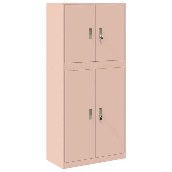 vidaXL Hoiukapp 2 tk Roosa 80 x 40 x 175 cm Teras Lukustatav