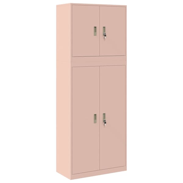 vidaXL Hoiukapp 2 tk Roosa 80 x 40 x 210 cm Teras Lukustatav