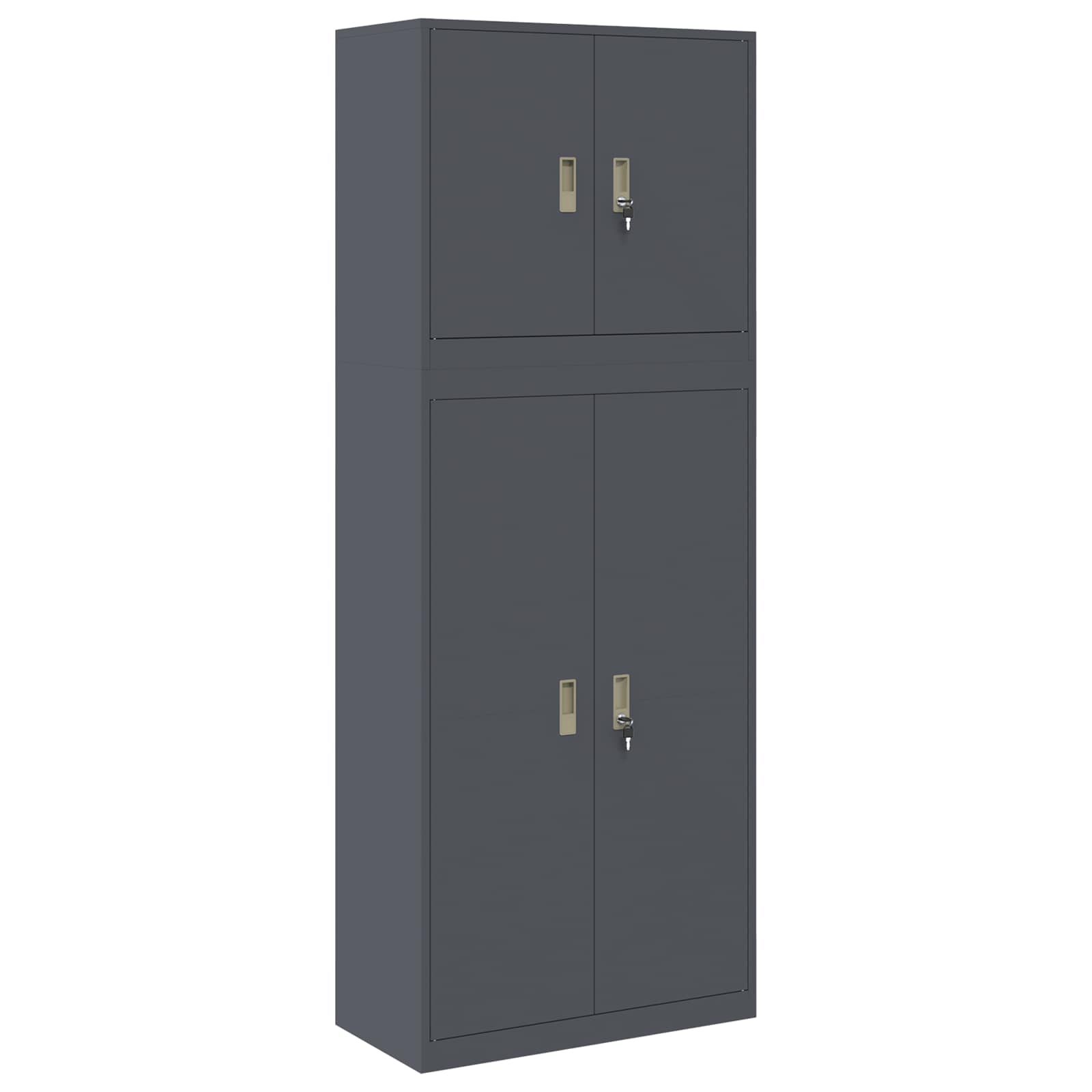 Omarica za shranjevanje 2 kos Antracit 80 x 40 x 210 cm Jeklo