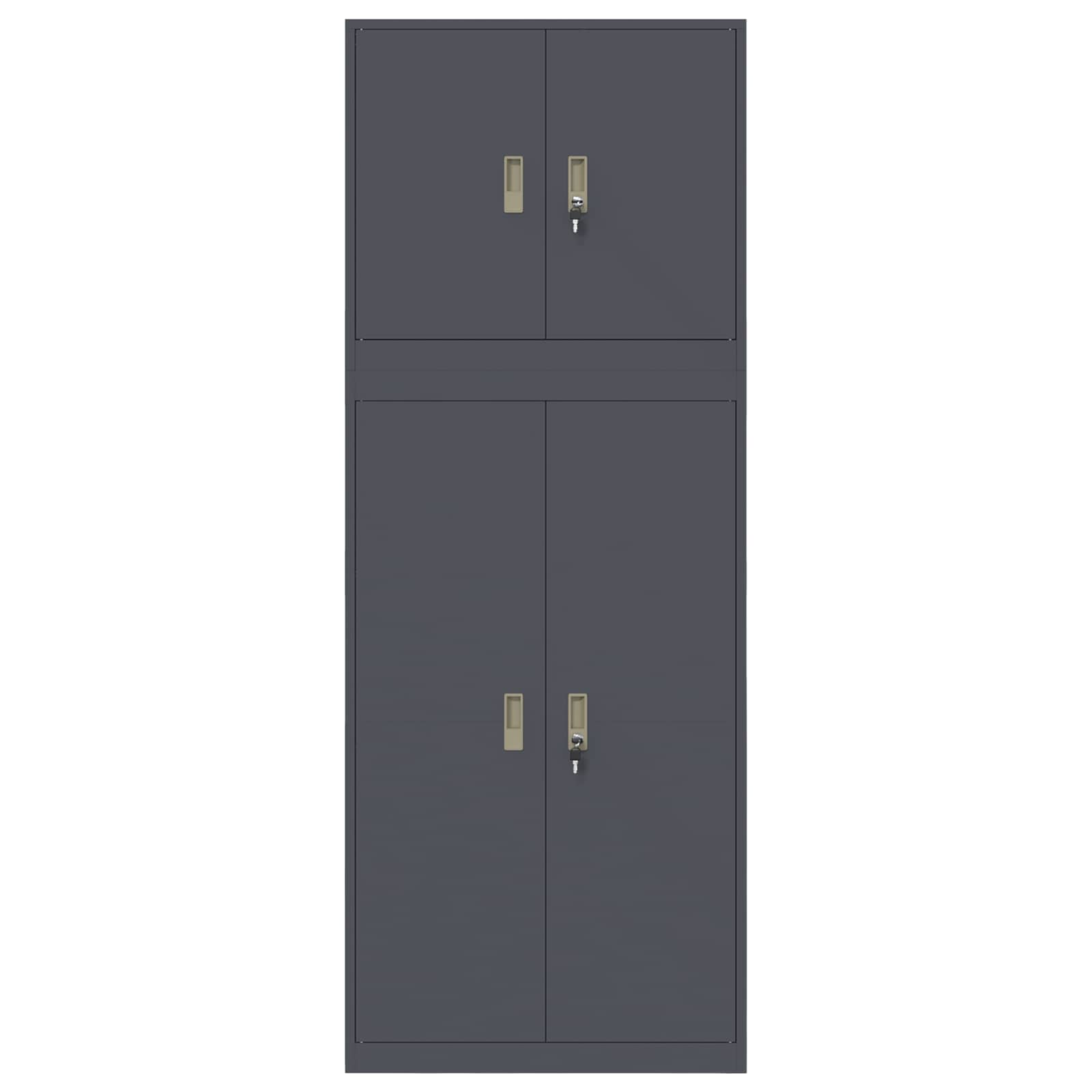 Omarica za shranjevanje 2 kos Antracit 80 x 40 x 210 cm Jeklo