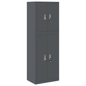 vidaXL Hoiukapp 2 tk Antratsiit 60 x 40 x 175 cm Teras Lukustatav