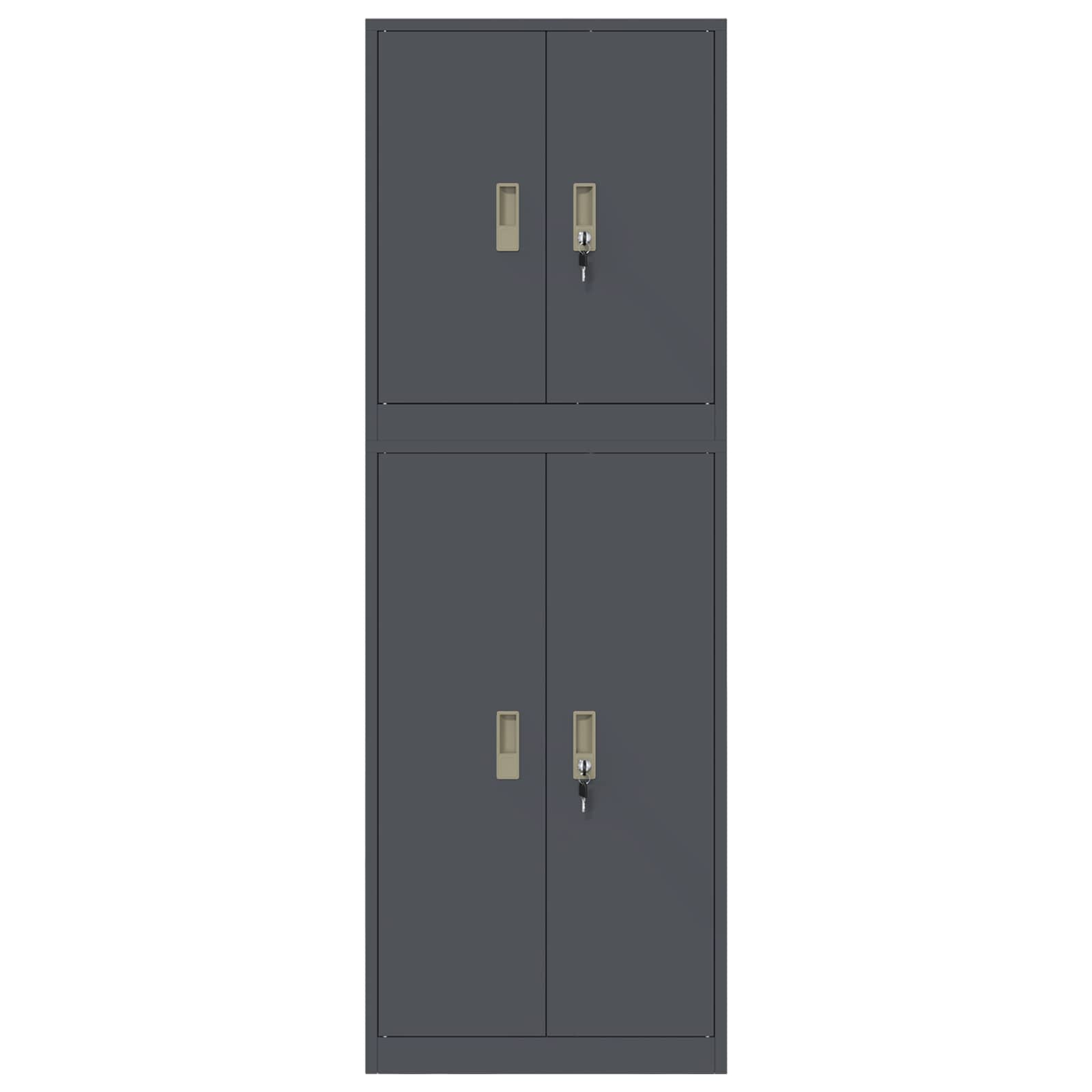 Omarica za shranjevanje 2 kos Antracit 60 x 40 x 175 cm Jeklo