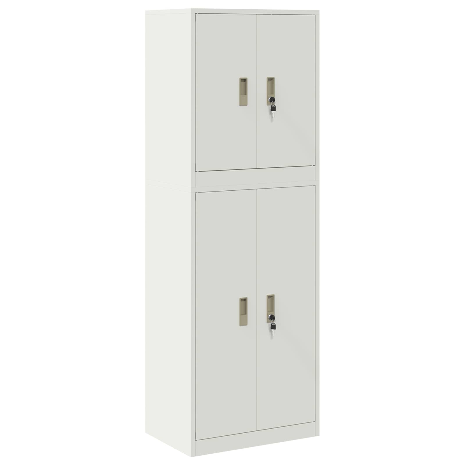 Omarica za shranjevanje 2 kos Bela 60 x 40 x 175 cm Jeklo