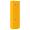 vidaXL Hoiukapp 2 tk Sinepikollane 60 x 40 x 210 cm Teras Lukustatav