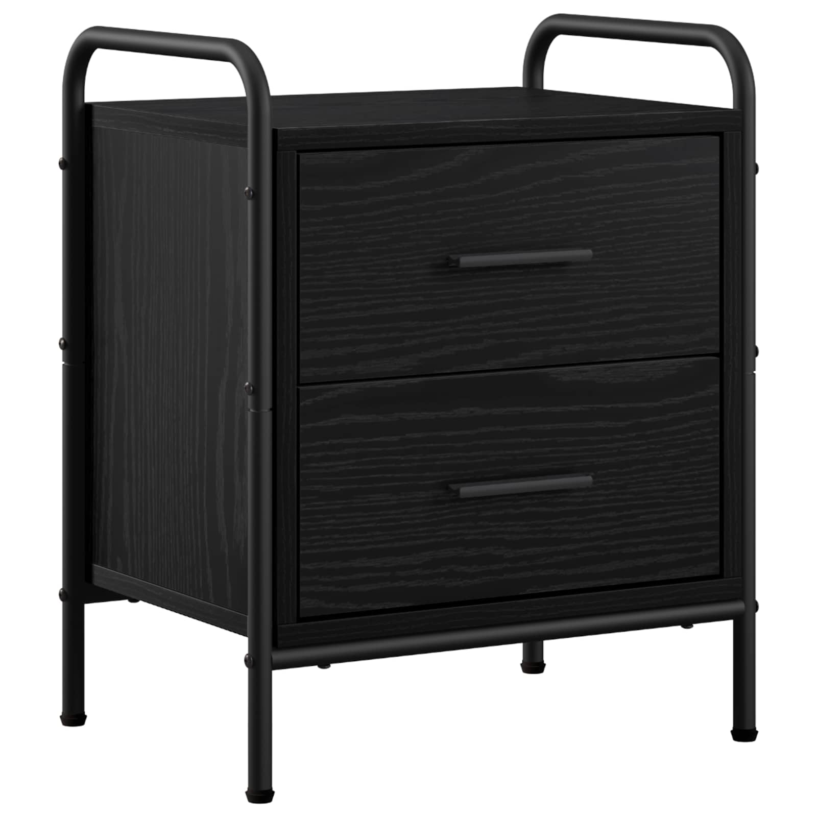 vidaXL Natskab Sort eg 40 x 30 x 50 cm Konstrueret træ