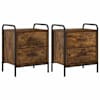 vidaXL &Ouml;&ouml;lambi kapp 2 tk Suitsutatud tamm 40 x 30 x 50 cm Tehispuit