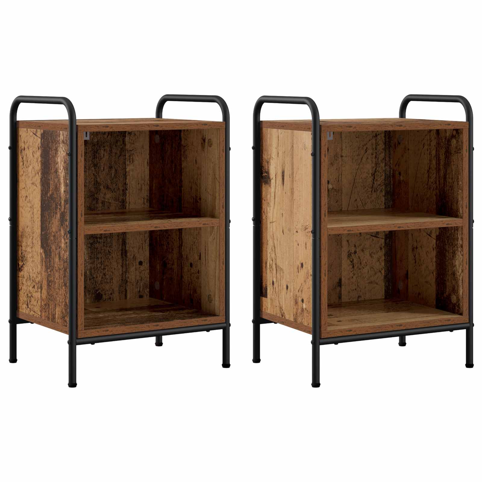 vidaXL Natskab 2 stk. Gammelt træ 40 x 30 x 60 cm Konstrueret træ
