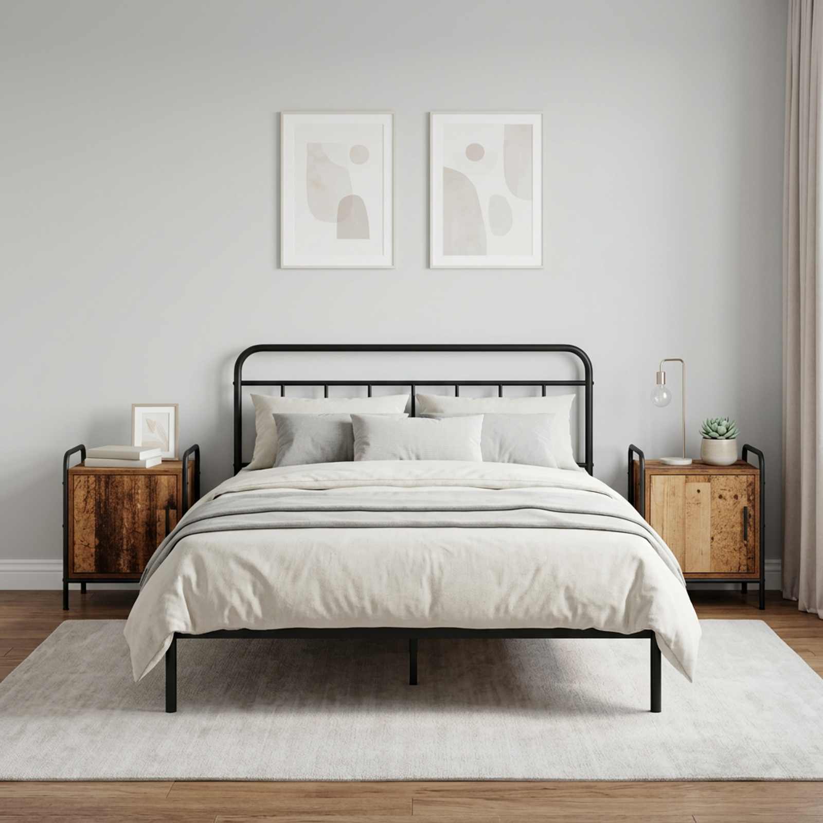 vidaXL Nattbordskap 2 stk. Gammelt tre 40 x 30 x 50 cm Konstruert tre
