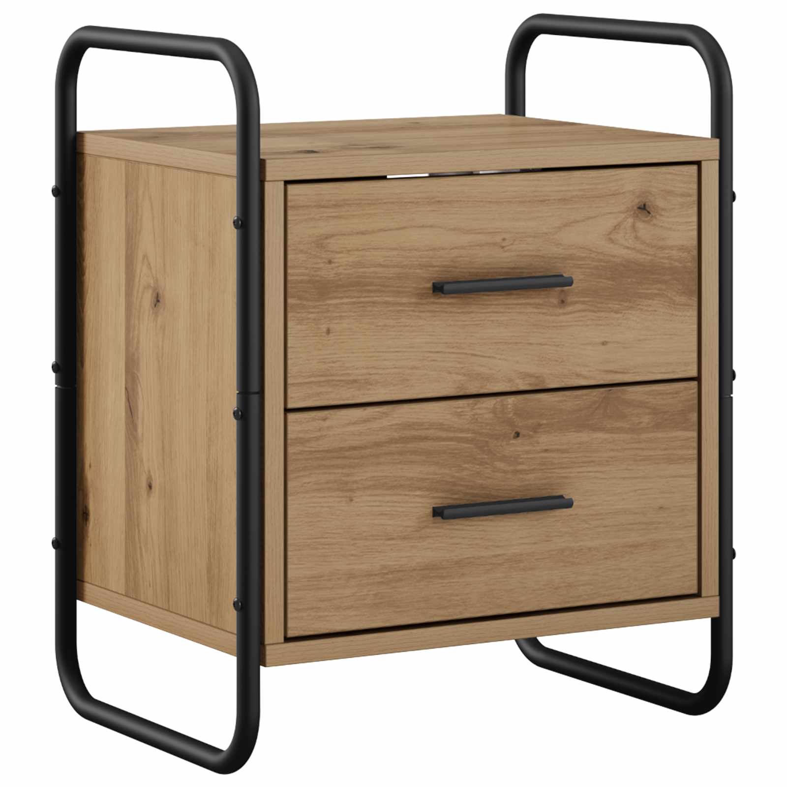Viseca nočna omarica 2 kos Artisan hrast 40 x 30 x 50 cm