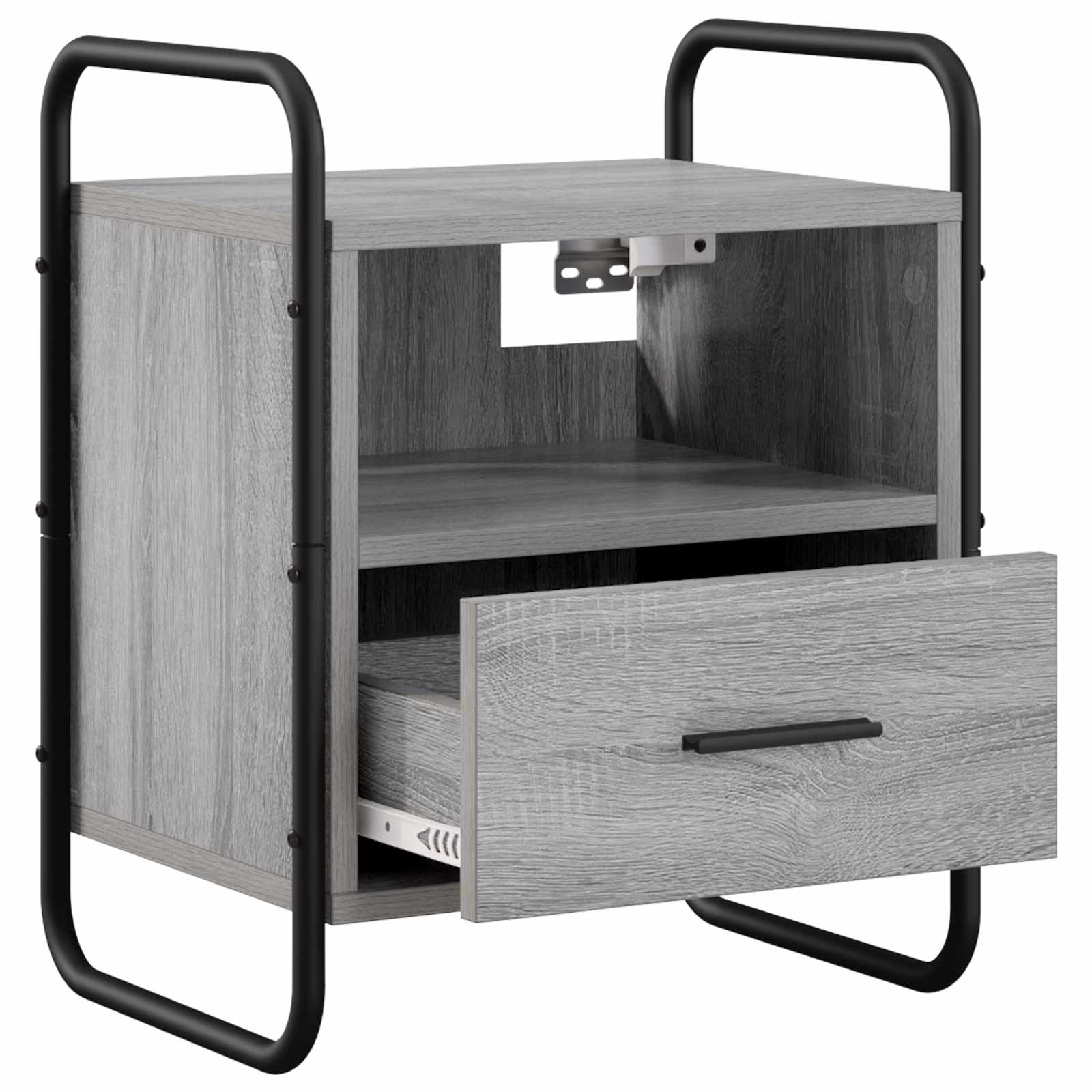 Viseca nočna omarica 2 kos Siva Sonoma 40 x 30 x 50 cm